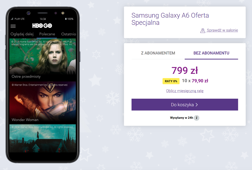 galaxy a6 w play